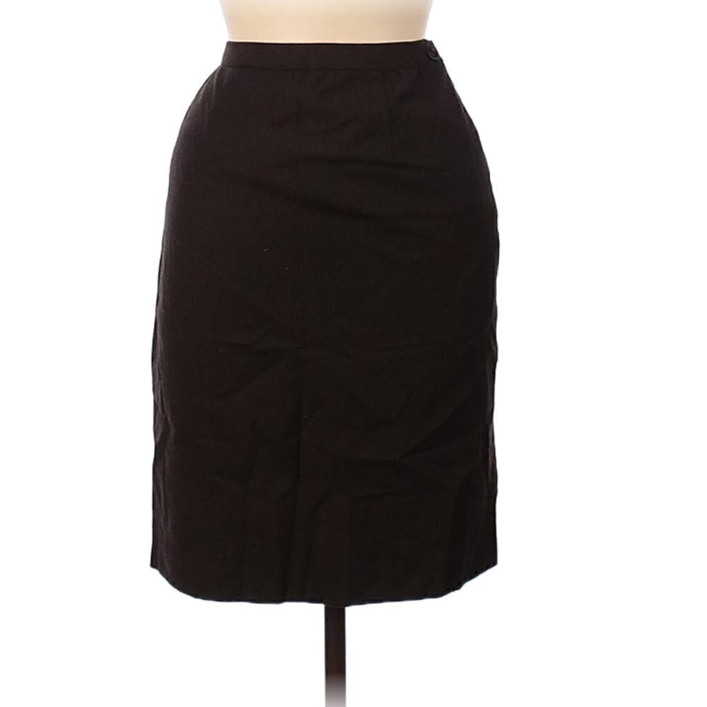 Vintage Giorgio Armani Women's Size 42 (US 10) Pencil Skirt Dark Brown High-Rise